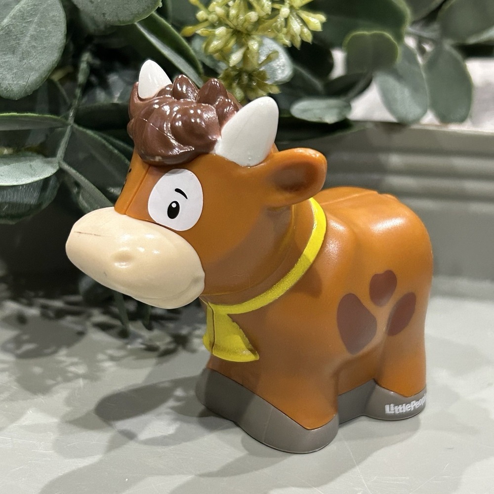 Fisher‎ Price Little People Brown Farm Christmas Nativity Cow 2018